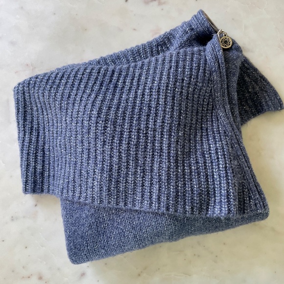 White House Black Market Sparkly Shimmer Zip Neck Dolman Sleeve‎ Sweater - Picture 8 of 16